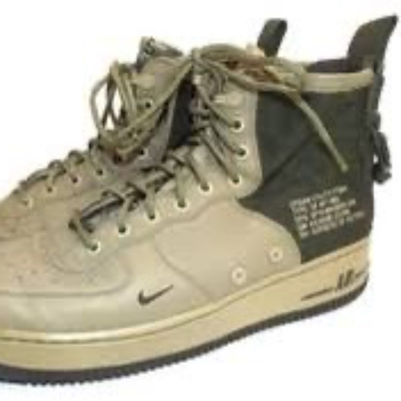 Nike SF Air Force 1 Mid Urban Utility Sneakers Olive Green Men’s Size 13 - Picture 1 of 14